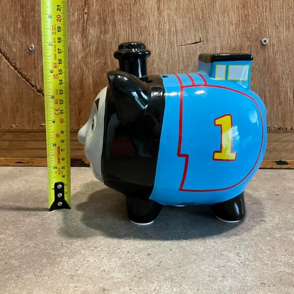 Thomas the Tank Engine 1 Blue Ceramic Piggy Bank, Raph Coin Bank - Picture 7 of 7